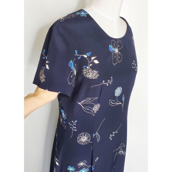 LAURA ASHLEY Womens Vintage Floral Shift Full-Length Summer Maxi Dress 8 - Picture 3 of 10